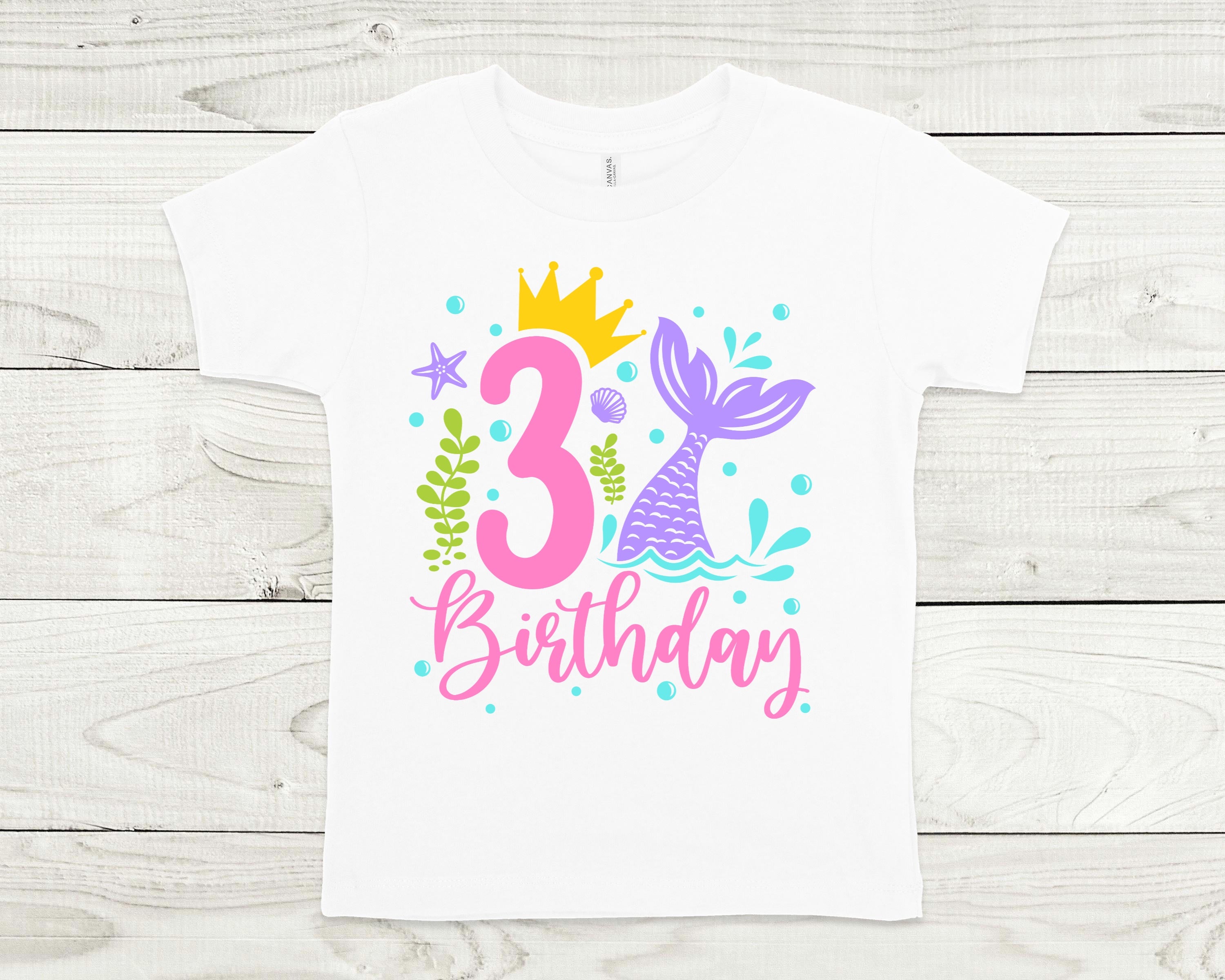 Mermaid birthday shirt
