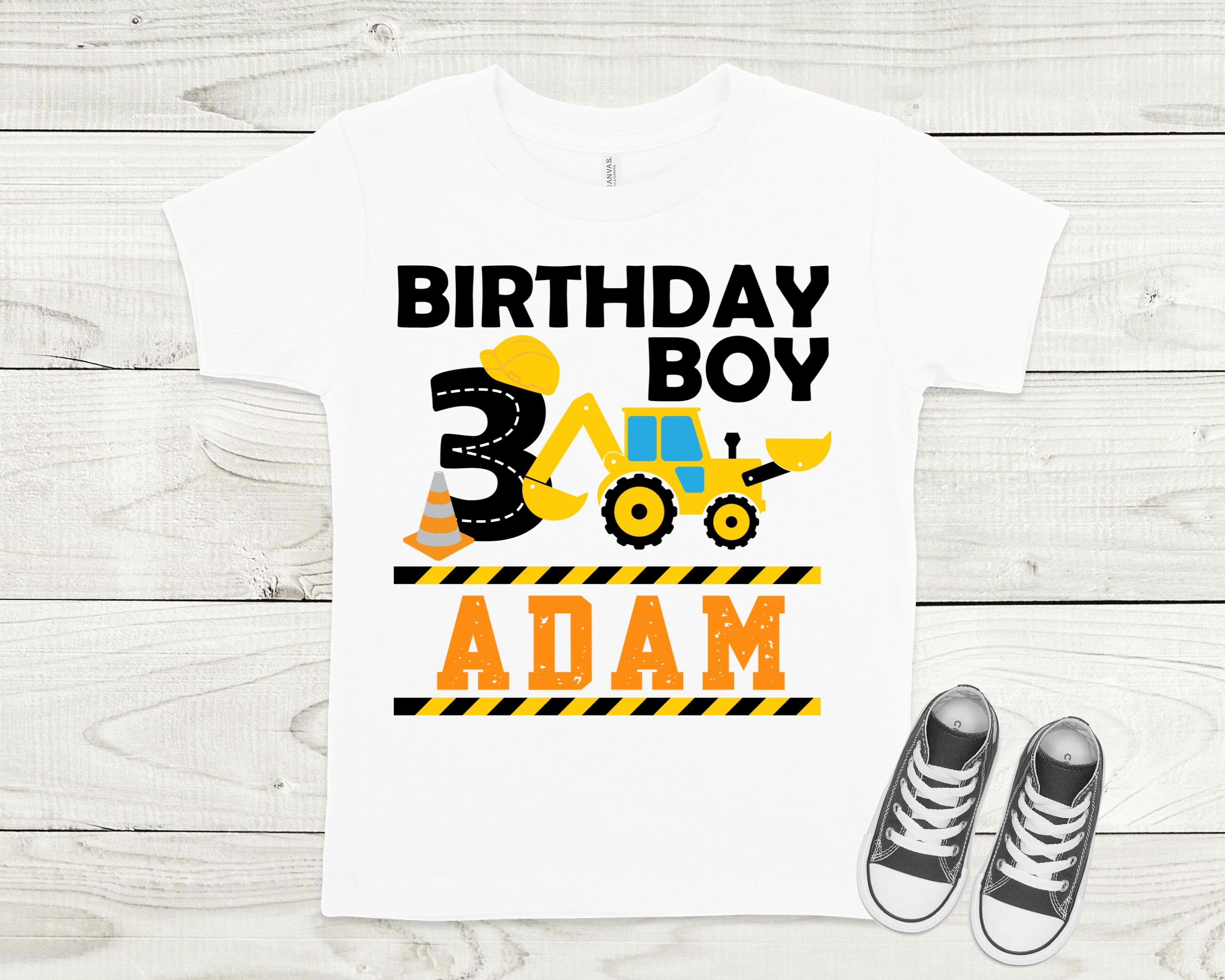 Construction birthday shirt