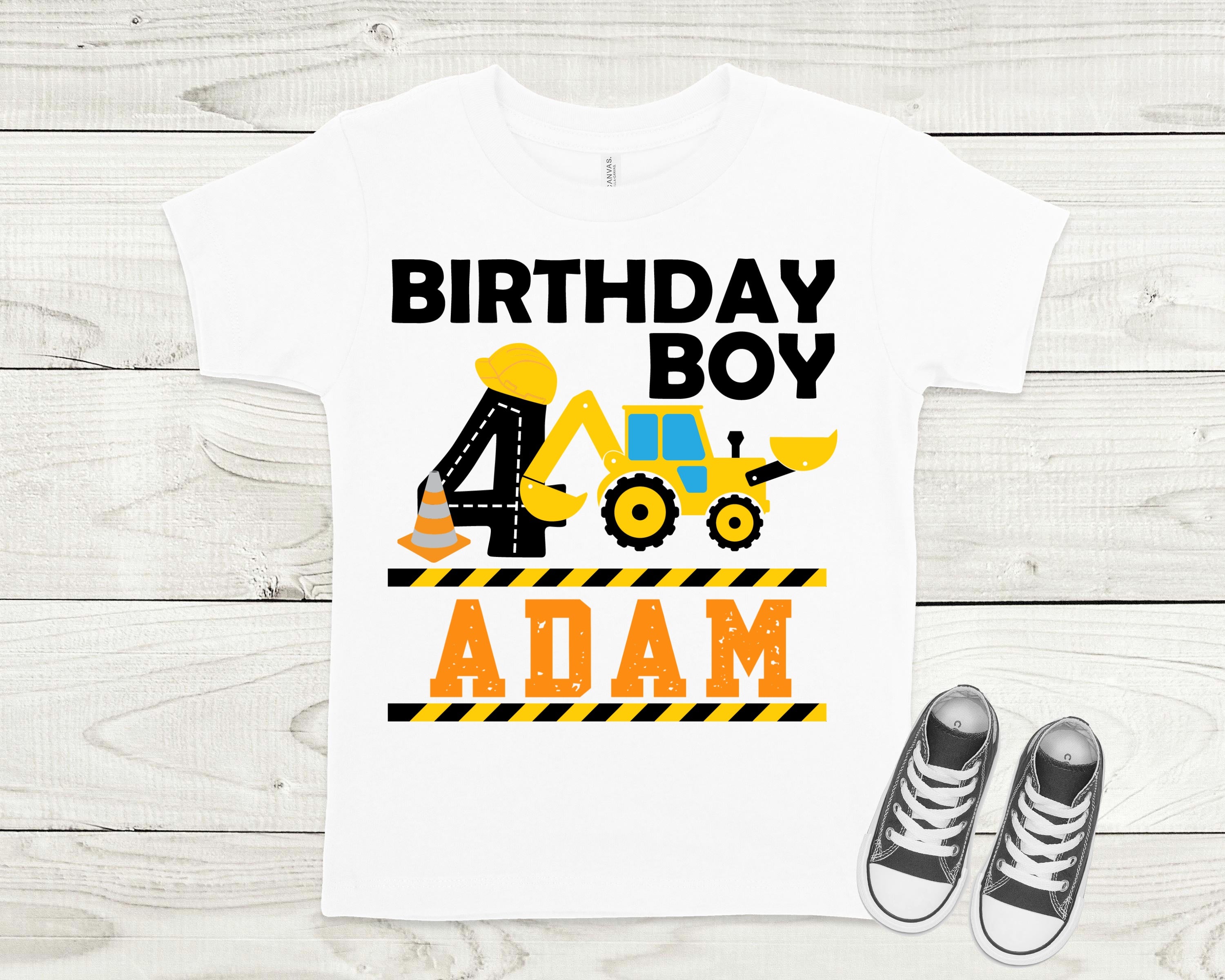 Construction birthday shirt