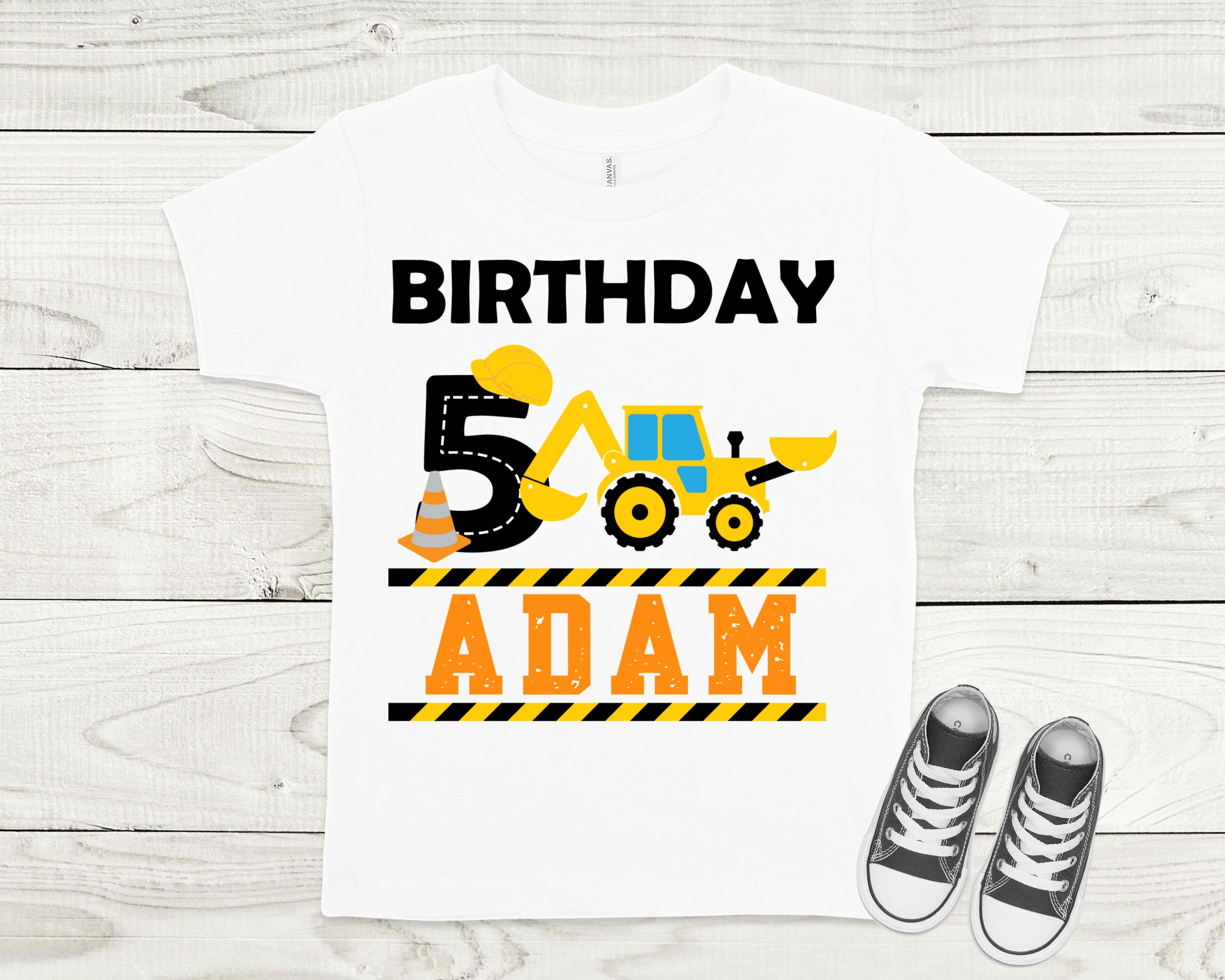 Construction birthday shirt