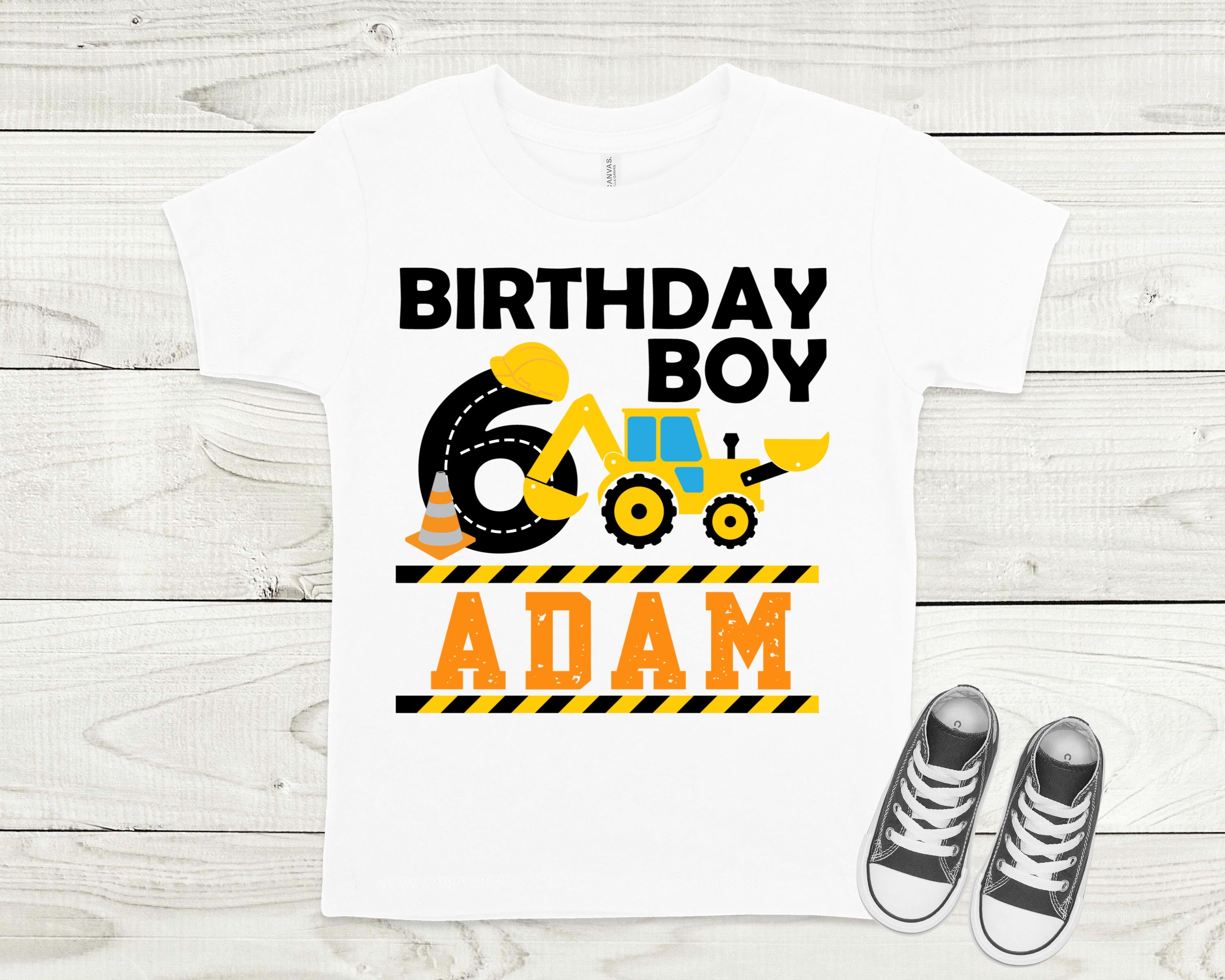 Construction birthday shirt