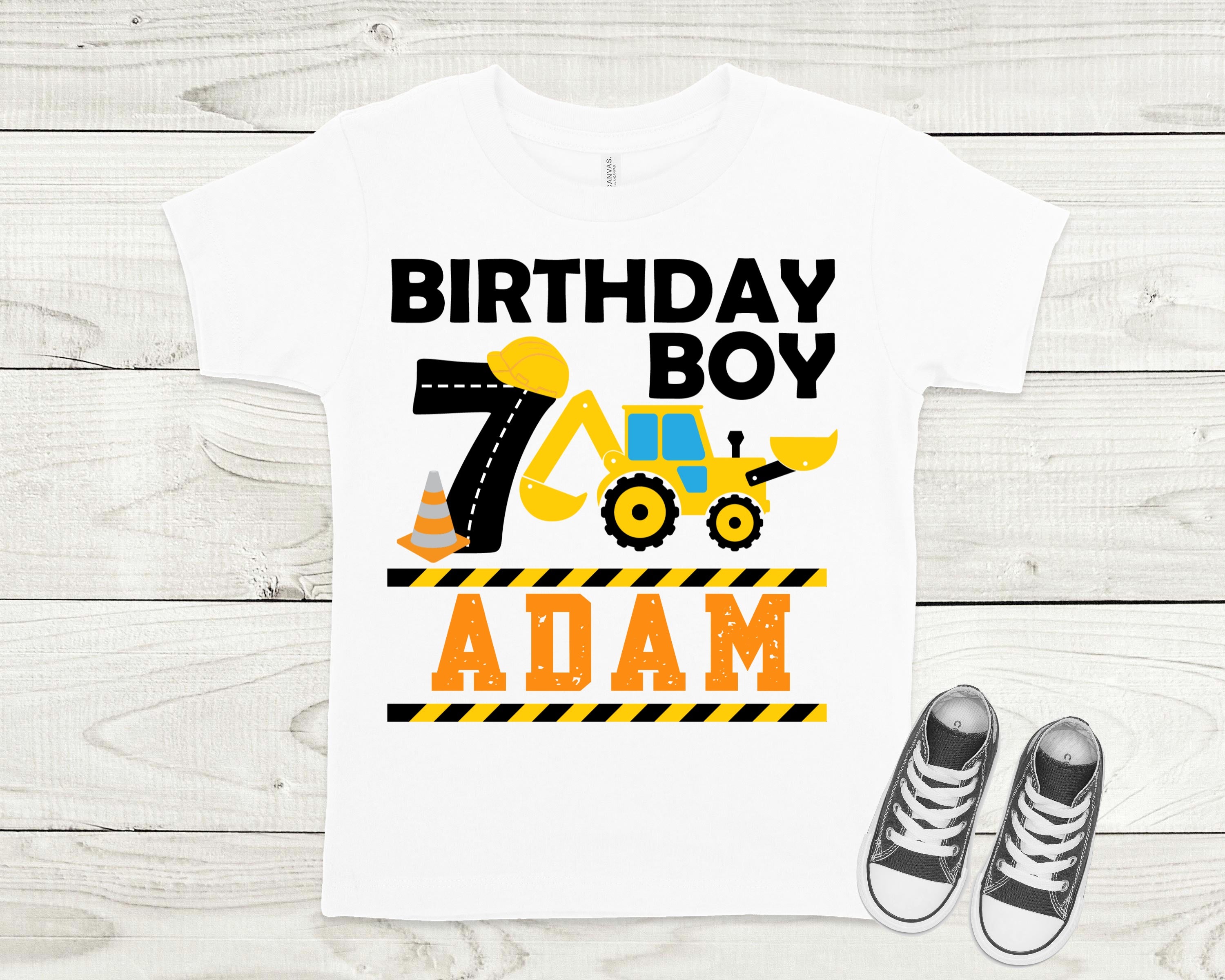Construction birthday shirt