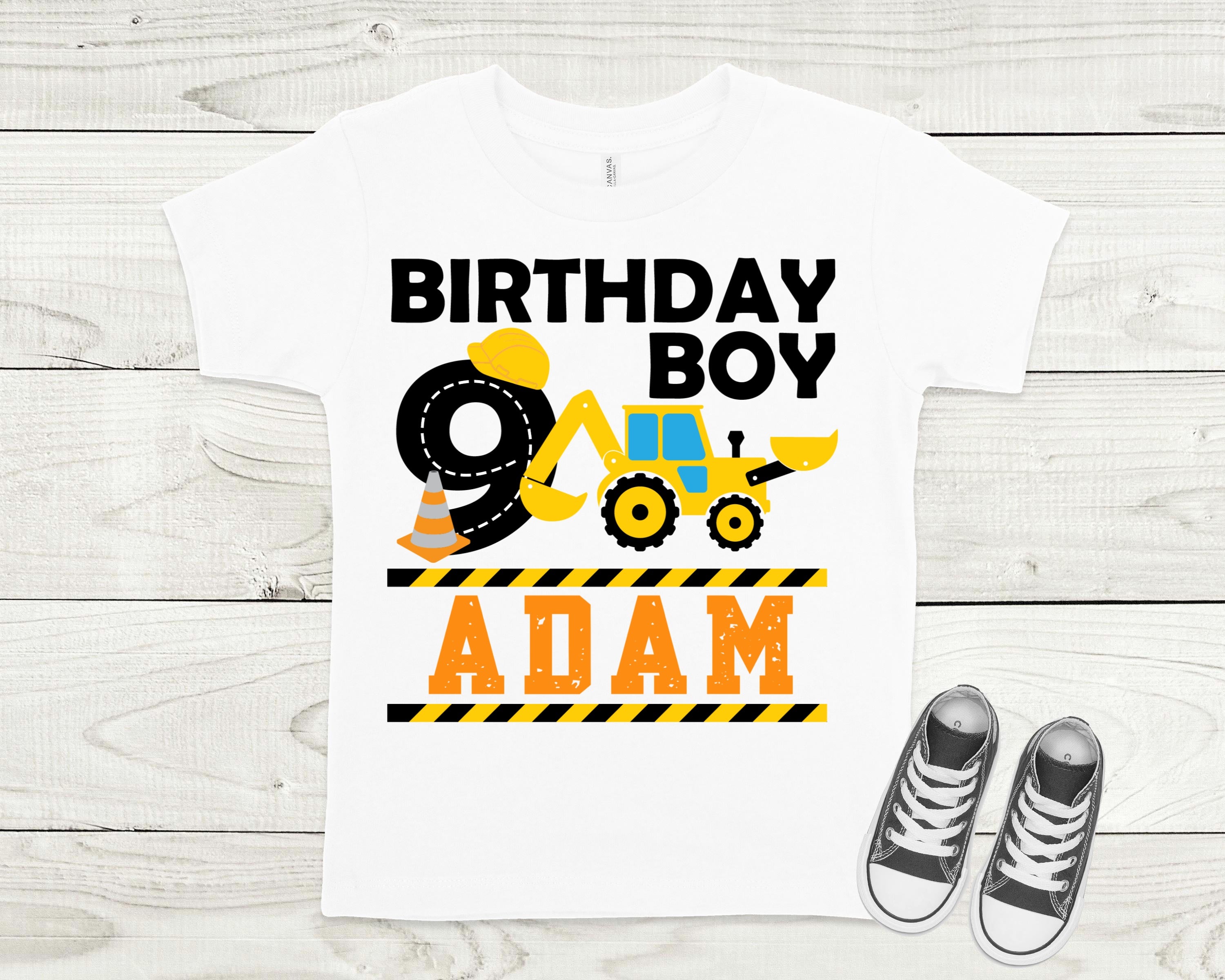 Construction birthday shirt
