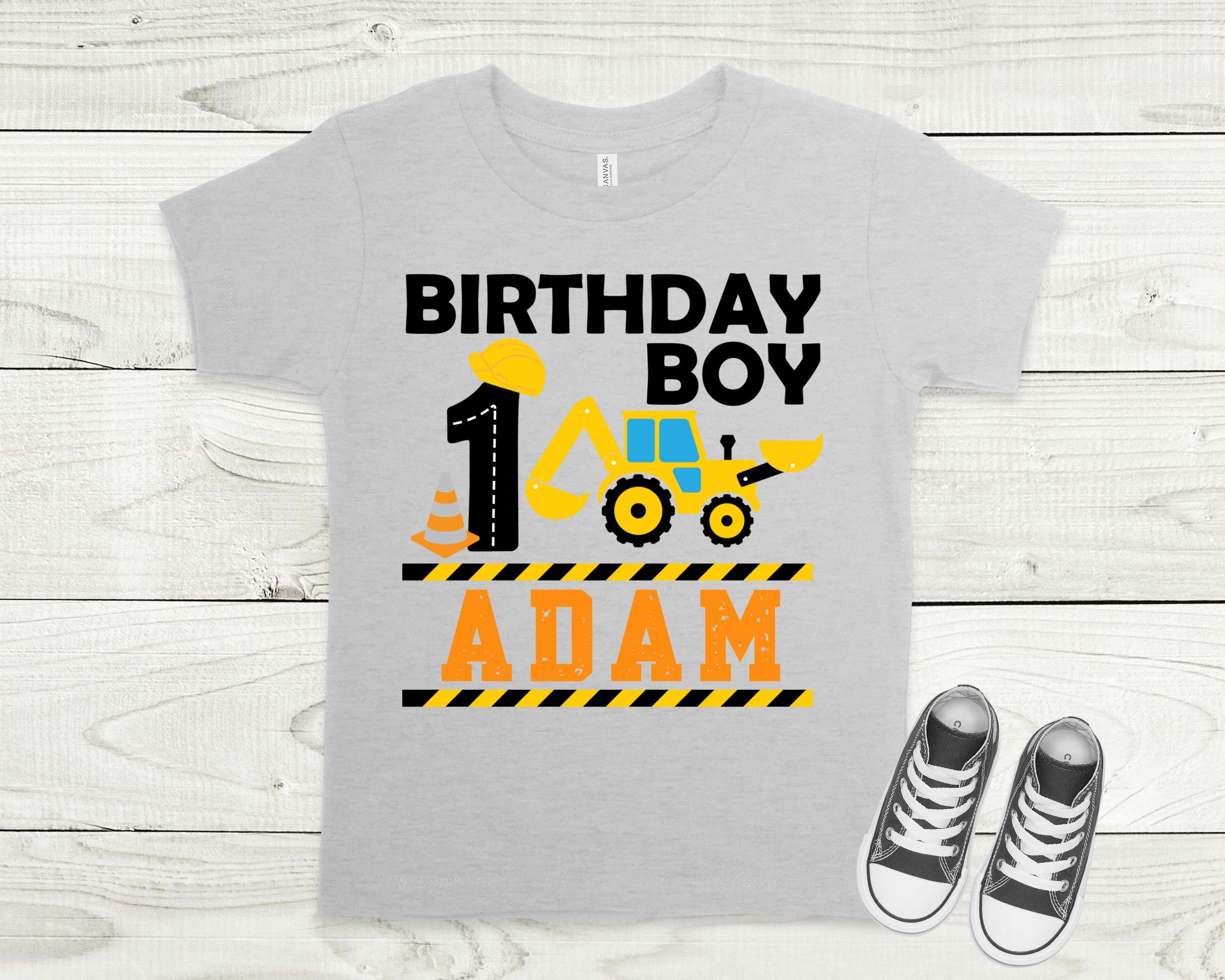 Construction birthday shirt