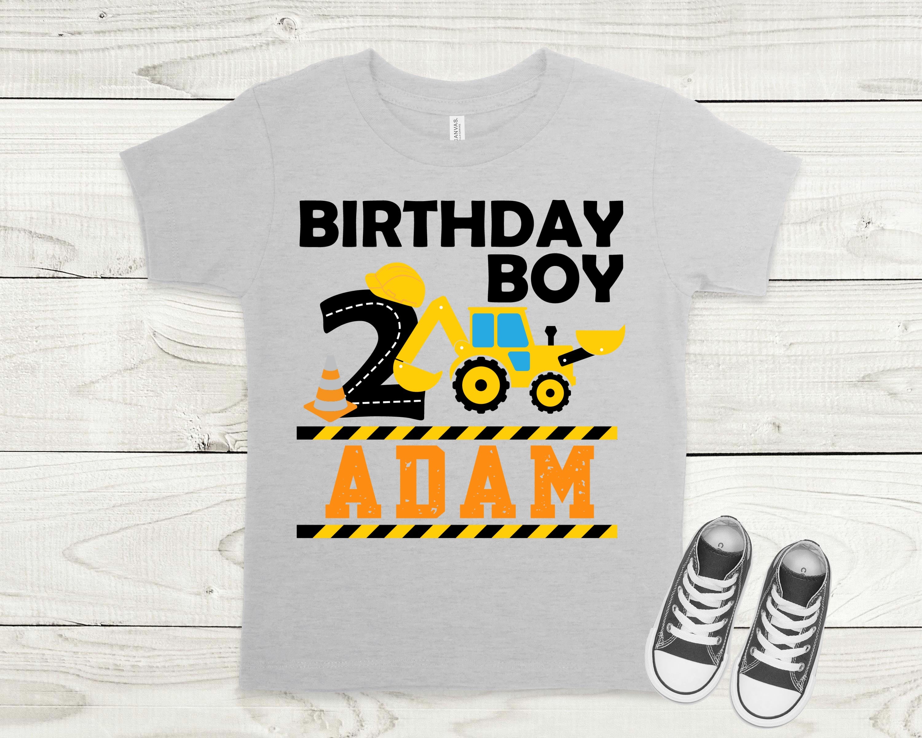 Construction birthday shirt