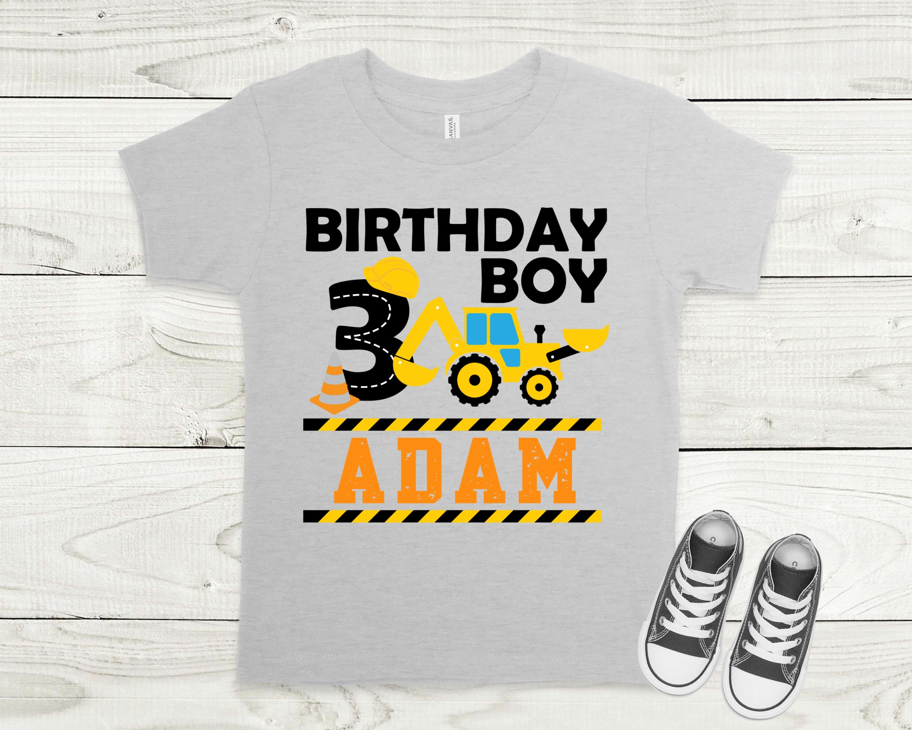 Construction birthday shirt
