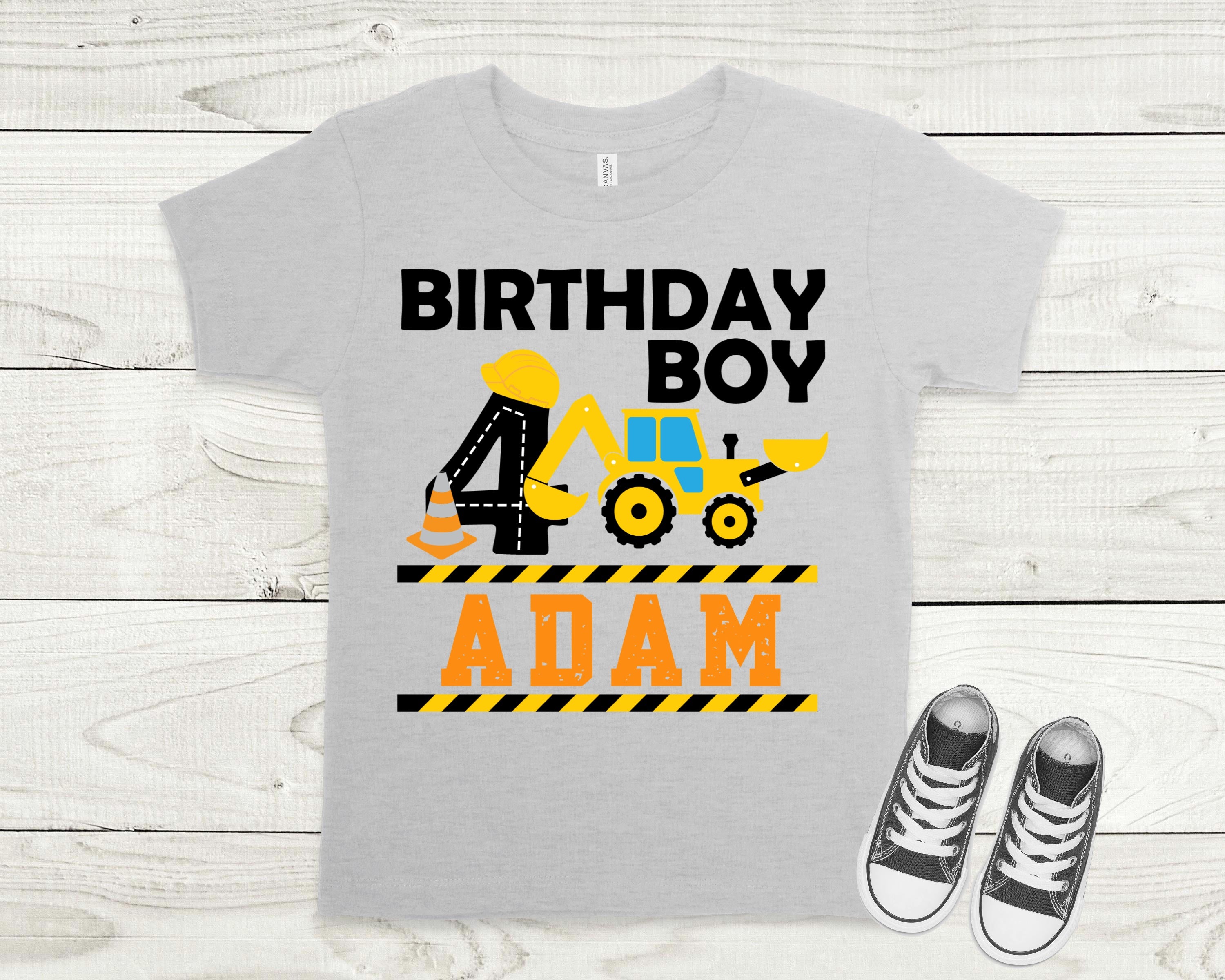Construction birthday shirt