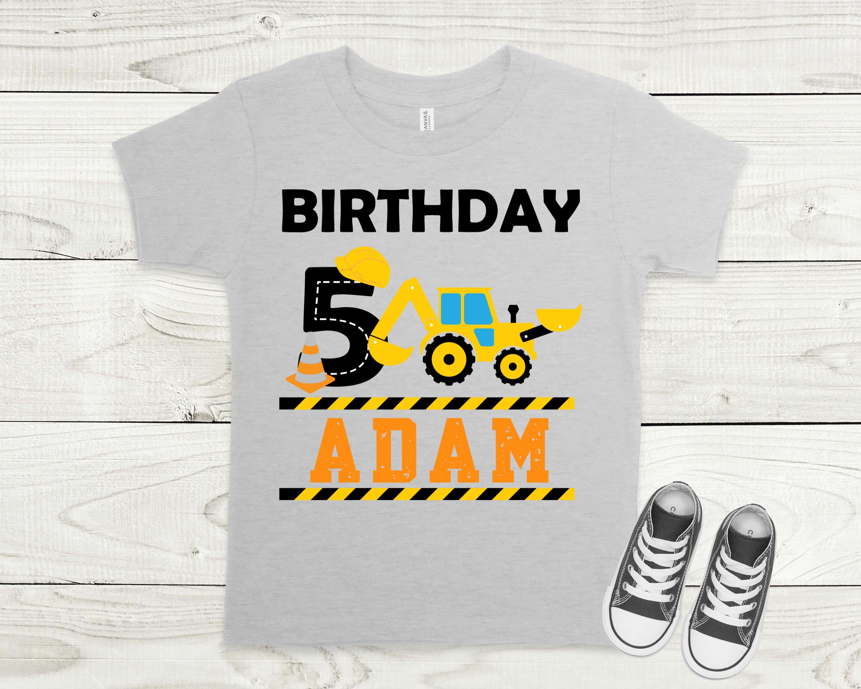 Construction birthday shirt