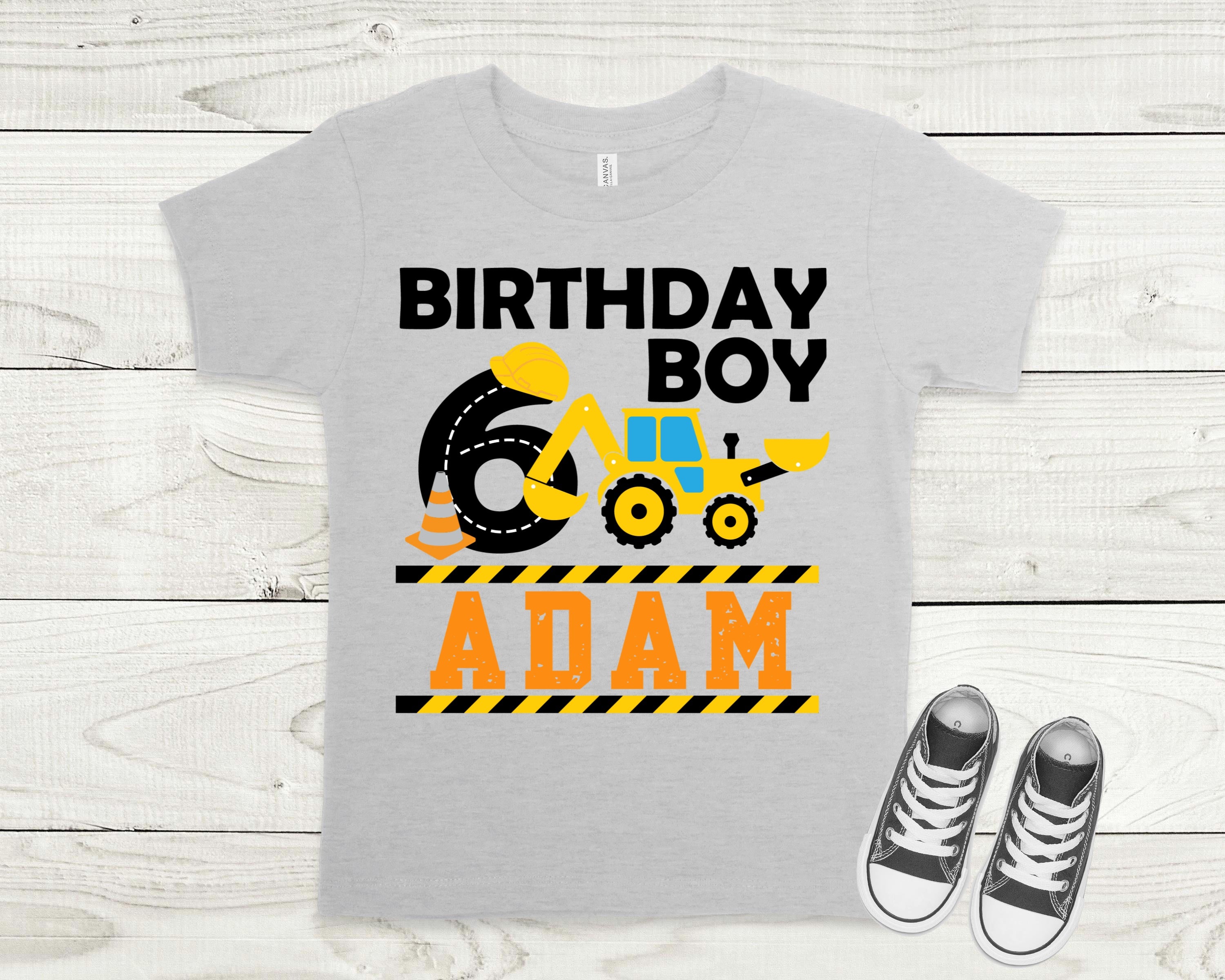 Construction birthday shirt