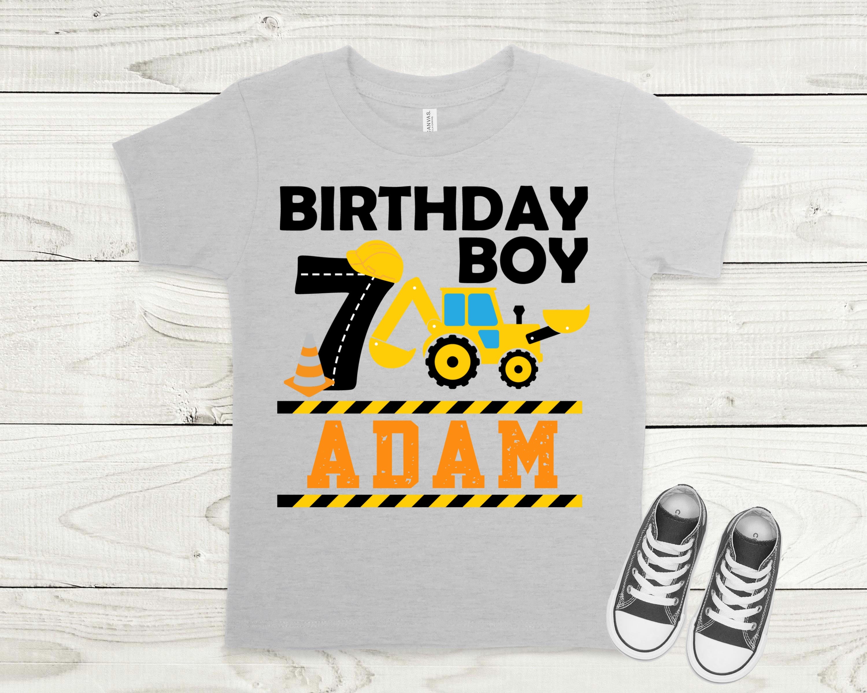Construction birthday shirt