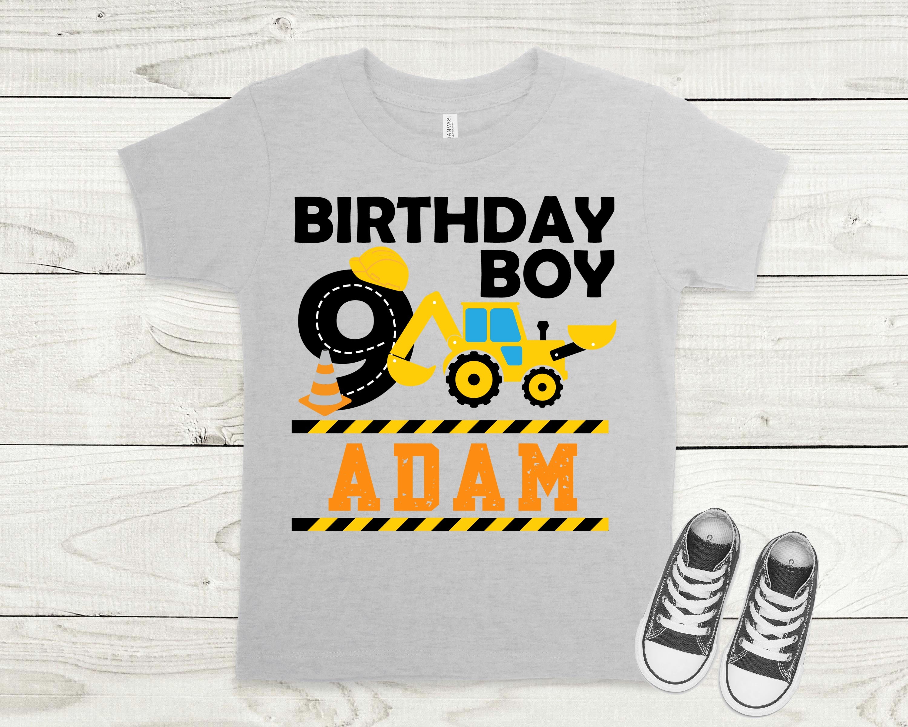 Construction birthday shirt
