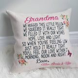Personalized pillow for Grandmother, gift for grandma, custom made pillow for grandma, mother's day gift, Christmas gift for grandma