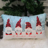 Gnome family Christmas pillow, personalized Christmas gnome pillow, Christmas pillow, decorative Christmas pillow, Christmas gift for family