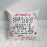 Personalized pillow for Grandmother, gift for grandma, custom made pillow for grandma, mother's day gift, Christmas gift for grandma
