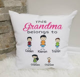 Personalized pillow cover gift for mom, personalized Mother's day gift, Custom made pillow gift for Grandma, gift for Nonna, gift for mom