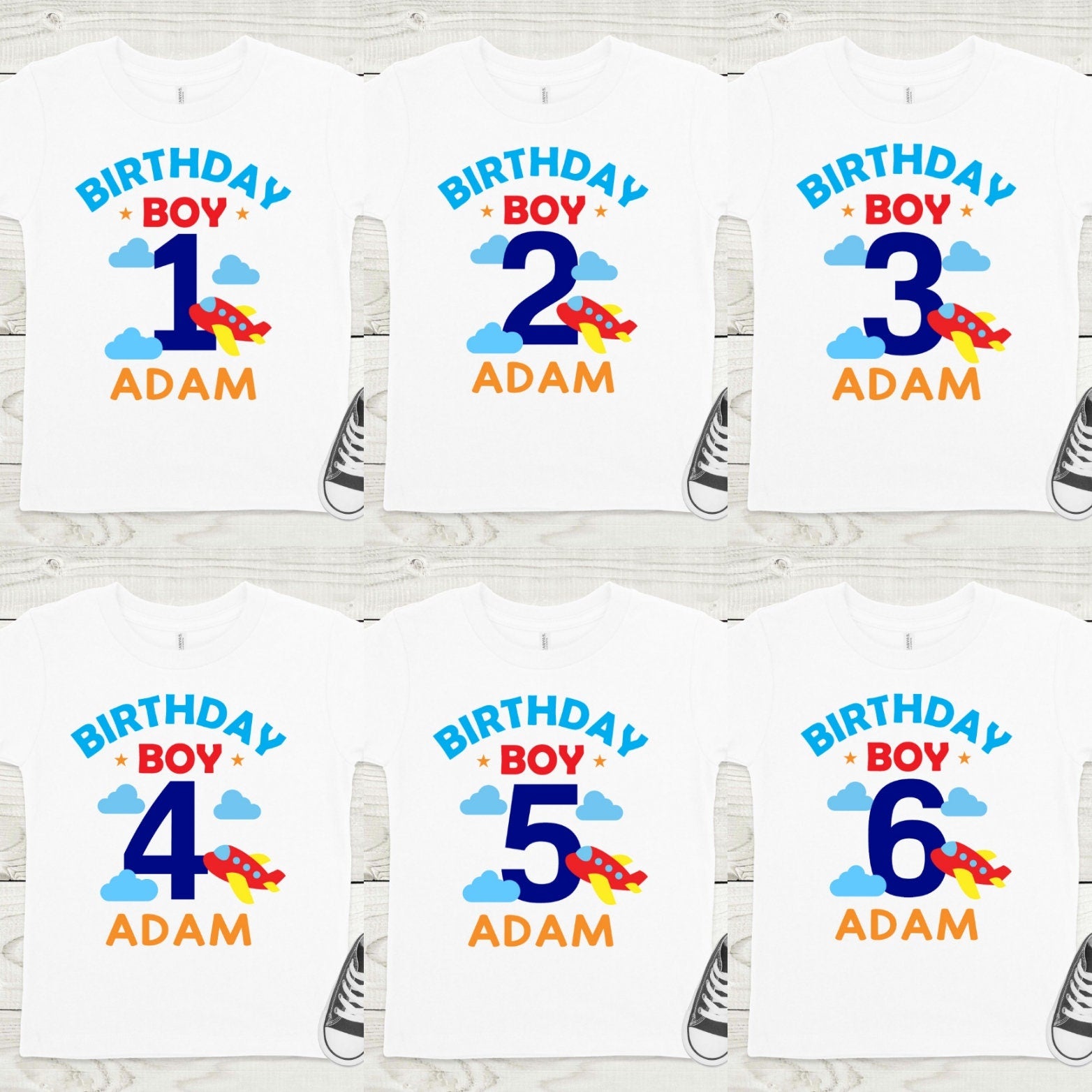 Airplane Birthday theme shirt for kids, Pilot Birthday shirt, custom made birthday shirts for kids, 1st Birthday Airplane shirt