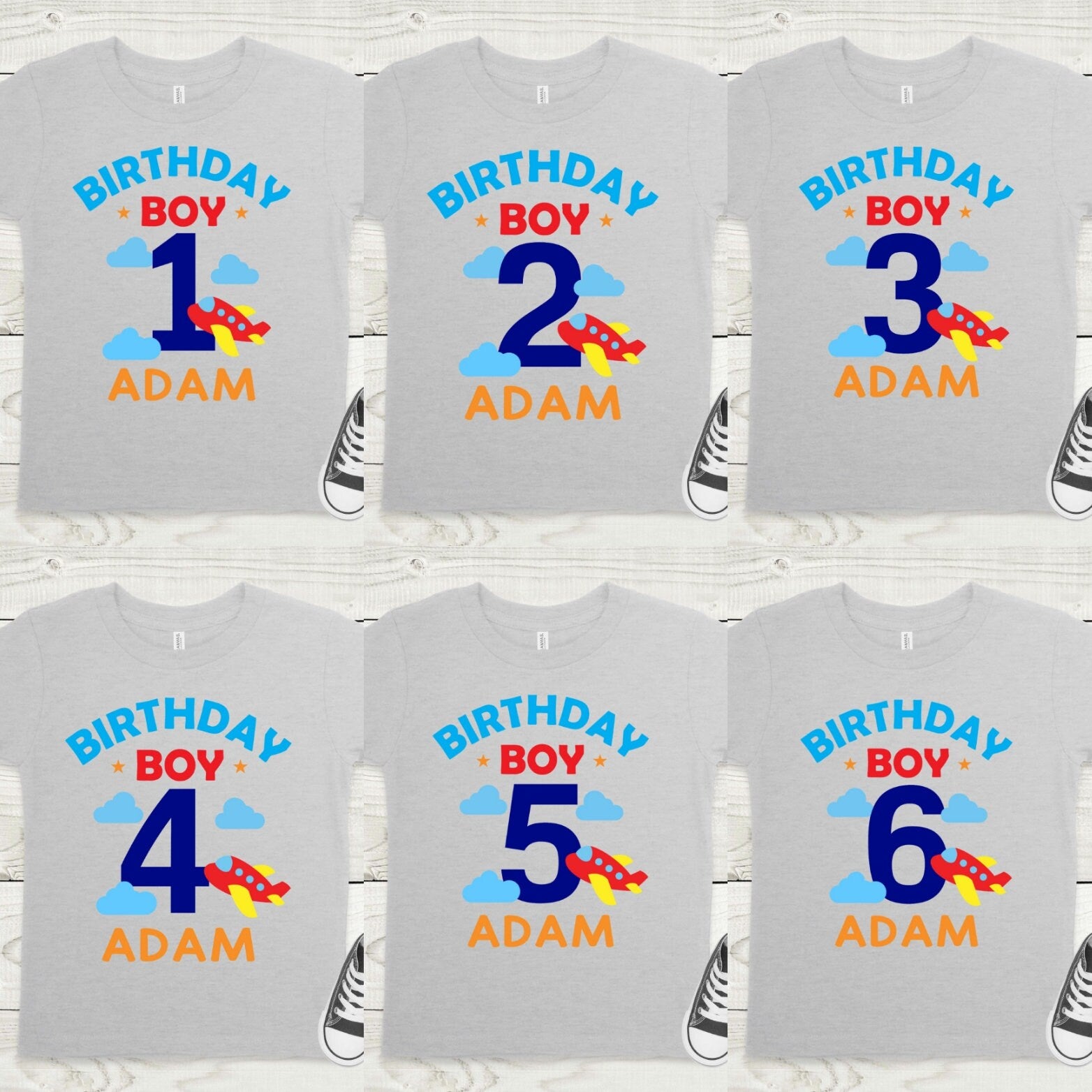 Airplane Birthday theme shirt for kids, Pilot Birthday shirt, custom made birthday shirts for kids, 1st Birthday Airplane shirt