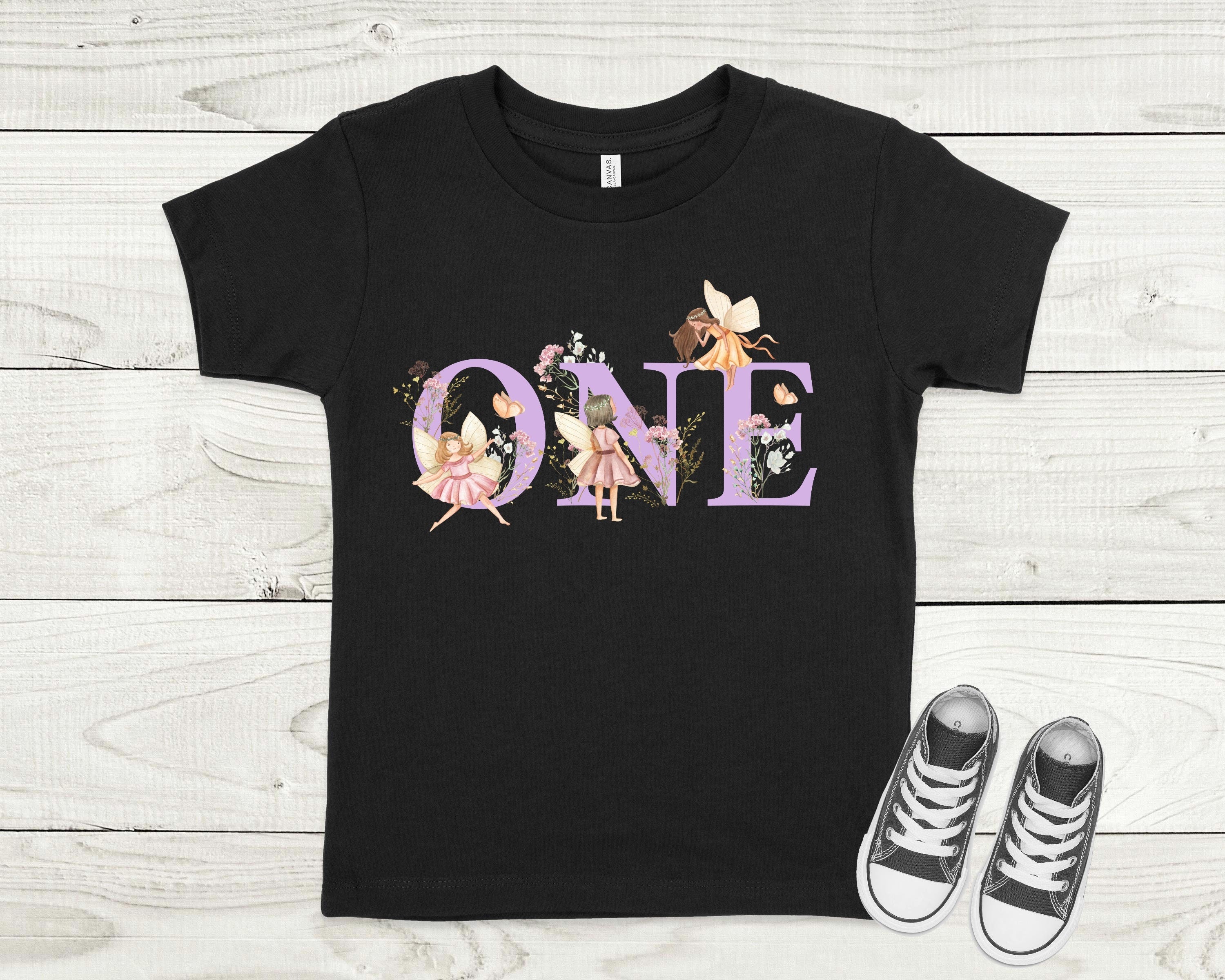 Fairy First birthday shirt, wildflower birthday shirt, whimsical fairy first birthday shirt, custom made first birthday shirt, magical fairy