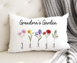 Grandma's Garden pillow, Birth Flowers Pillow for Grandmother, personalized Mother's day gift, gift for grandma, custom pillow gift