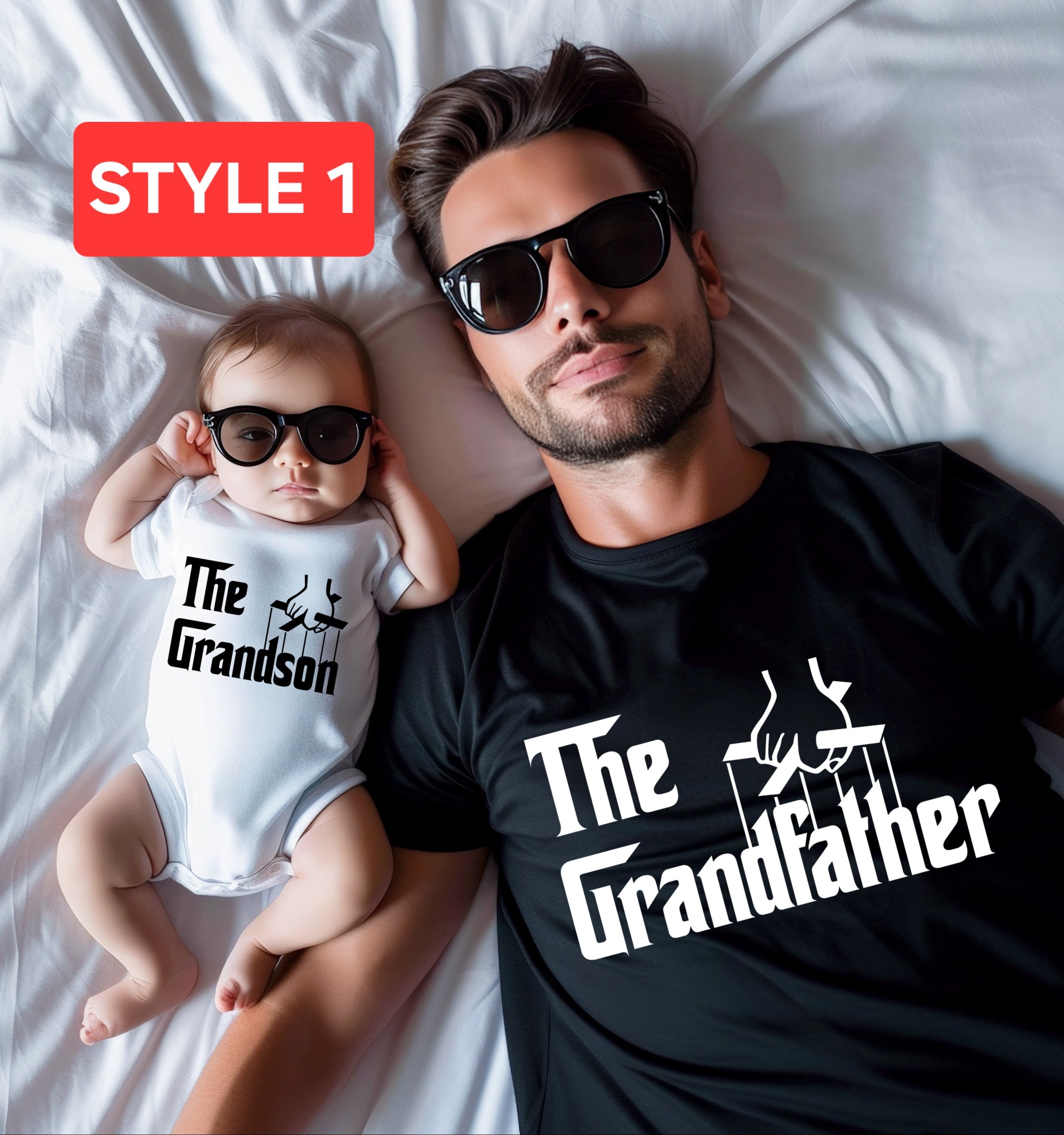 The Grandfather and The Grandson shirt, matching grandpa and grandson shirt, matching custom shirts, father's day gift for grandpa from kids