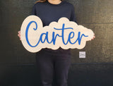 Custom Nursery Wood Name Sign, Custom Baby Name Sign cutout, Nursery Baby Shower Gift, Boho Wooden Name Sign, Personalized name wood decal