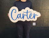 Custom Nursery Wood Name Sign, Custom Baby Name Sign cutout, Nursery Baby Shower Gift, Boho Wooden Name Sign, Personalized name wood decal