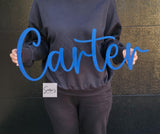 Custom Nursery Wood Name Sign, Custom Baby Name Sign cutout, Nursery Baby Shower Gift, Boho Wooden Name Sign, Personalized name wood decal