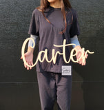 Custom Nursery Wood Name Sign, Custom Baby Name Sign cutout, Nursery Baby Shower Gift, Boho Wooden Name Sign, Personalized name wood decal