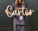 Custom Nursery Wood Name Sign, Custom Baby Name Sign cutout, Nursery Baby Shower Gift, Boho Wooden Name Sign, Personalized name wood decal