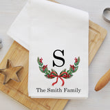 Personalized Christmas tea towel gift for family, custom made Christmas kitchen towel, Christmas gifts with names, holiday tea towel for her