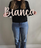 Custom Nursery Wood Name Sign, Custom Baby Name Sign cutout, Nursery Baby Shower Gift, Boho Wooden Name Sign, Personalized name wood decal