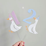 One Silly Goose First Birthday Cake Topper, Duck Cake Topper, Personalized Acrylic Cake Topper, Second Birthday, Third Birthday, Cake Topper