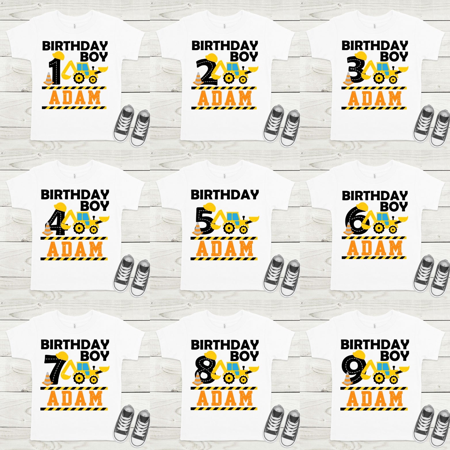 Construction birthday shirt