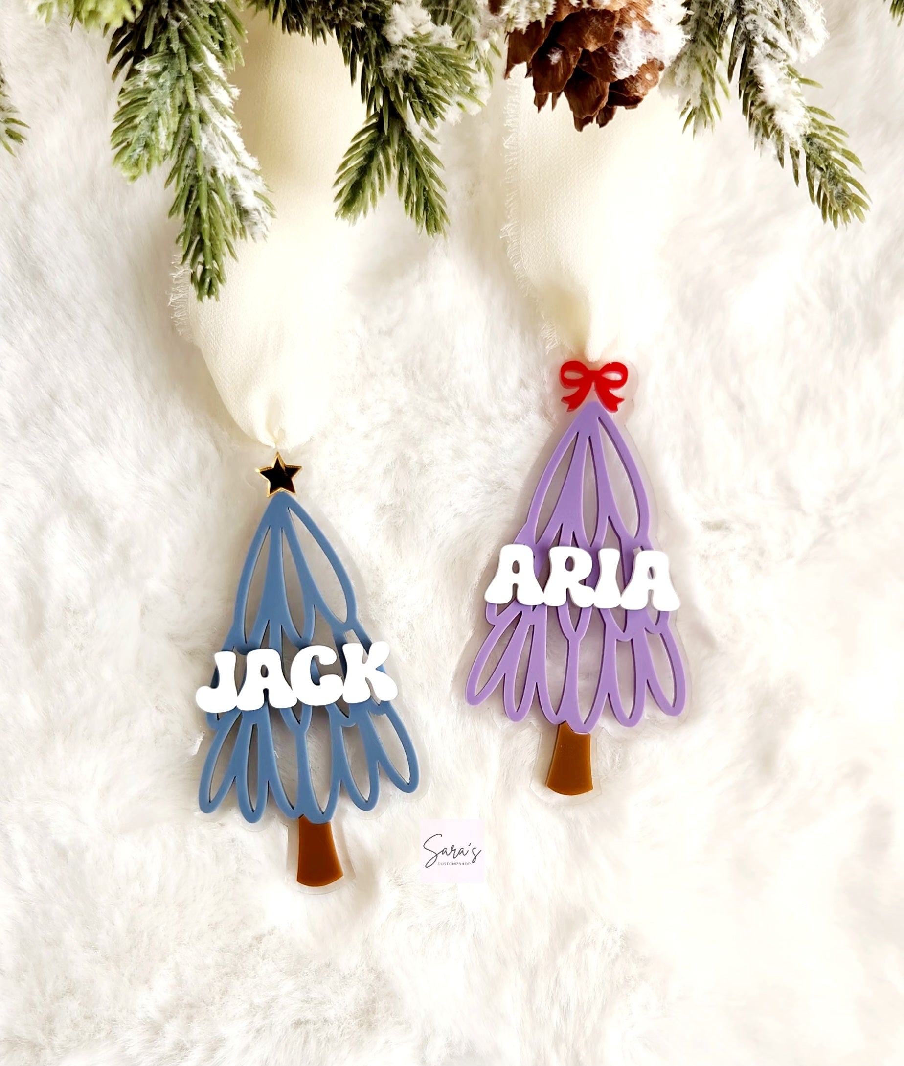 Personalized Christmas Tree Stocking Tag