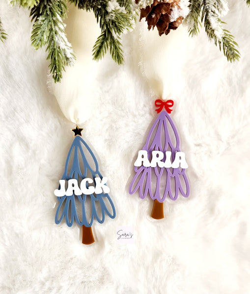 Personalized Christmas Tree Stocking Tag