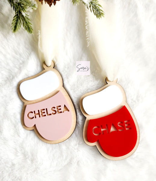 Personalized Mitten Stocking Tag