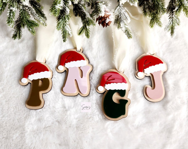 Personalized Santa Hat Stocking Tag