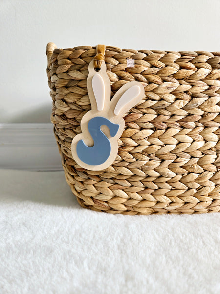 Easter Bunny Initial Basket Tag