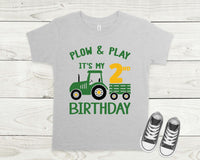 Plow and Play birthday shirt