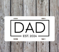 DAD est. License Plate