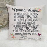 Personalized pillow gift for grandma, Mother's day gift for Grandma, grandma pillowcase, grandma hug pillow, grandkid name pillow