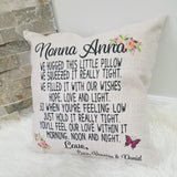 Personalized pillow gift for grandma, Mother's day gift for Grandma, grandma pillowcase, grandma hug pillow, grandkid name pillow