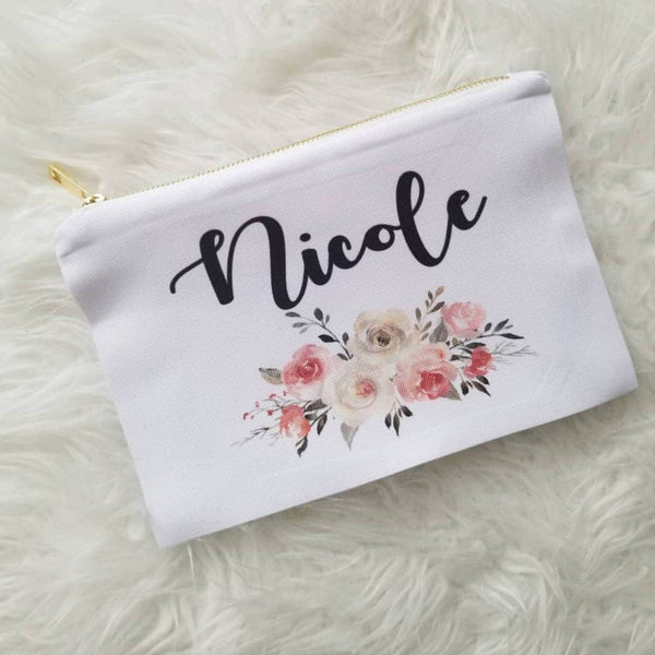 Personalized make up bag, bridesmaid gift, teacher's gift, christmas gift, personalized gift, gift for her, mother's day gift