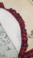 Tree skirt, family Christmas gift, custom tree skirt, plaid tree skirt, Personalized Christmas tree skirt, first Christmas family tree skirt