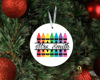 Personalized Christmas ornament for teachers, custom holiday gifts for teachers, teacher Christmas ornament 2024, ornament gift for teachers