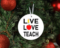 Personalized Christmas ornament for teachers, custom holiday gifts for teachers, teacher Christmas ornament 2024, ornament gift for teachers