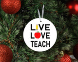 Personalized Christmas ornament for teachers, custom holiday gifts for teachers, teacher Christmas ornament 2024, ornament gift for teachers