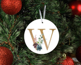 Christmas ornament, circle mdf ornament, xmas ornament, personalized Christmas ornament, name ornament, initial ornament, xmas ornament