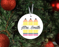 Personalized Christmas ornament for teachers, custom holiday gifts for teachers, teacher Christmas ornament 2024, ornament gift for teachers