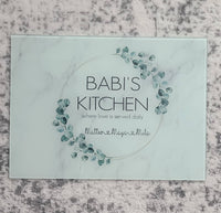 Personalized glass cutting board, Personalized Mother's day gift, Personalized cutting board gift for her, housewarming gift for a couple